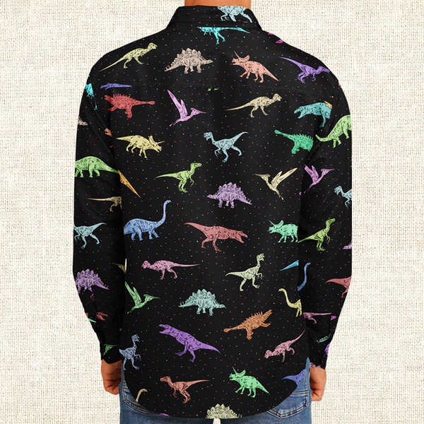 Personalized Dinomite Long Sleeve Button Shirt