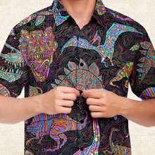 Load image into Gallery viewer, Personalized Trippy Dinos Button-Up Shirt