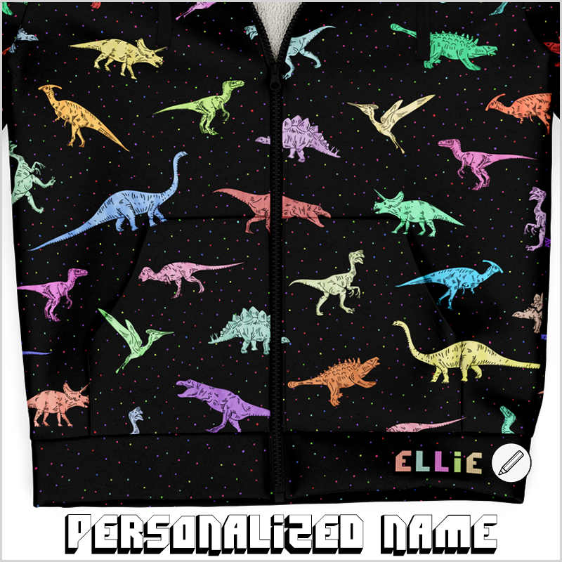 Personalized Dinomite Zip-Up Hoodie – Dinostuffs