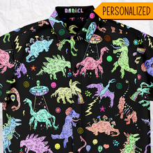 Load image into Gallery viewer, Personalized Dope Dinos Button-Up Shirt