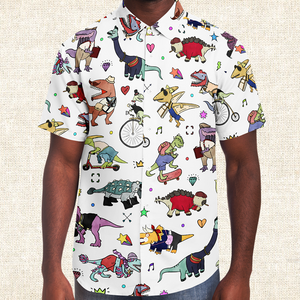 Personalized Dino Swag Button-Up Shirt
