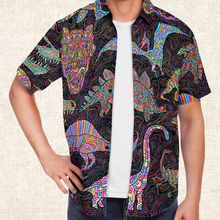 Load image into Gallery viewer, Personalized Trippy Dinos Button-Up Shirt