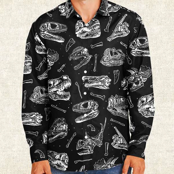 Personalized Serial Digger Long Sleeve Button Shirt