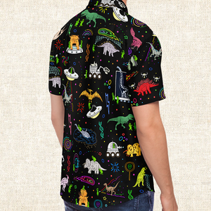 Personalized Dinogeddon Button-Up Shirt