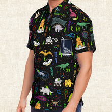 Load image into Gallery viewer, Personalized Dinogeddon Button-Up Shirt