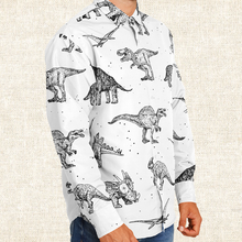 Load image into Gallery viewer, Personalized Dinoriffic Long Sleeve Button Shirt