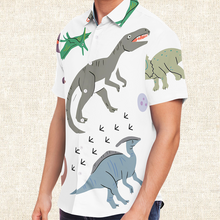 Load image into Gallery viewer, Personalized Gentle Dinos Button-Up Shirt