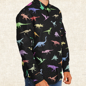 Personalized Dinomite Long Sleeve Button Shirt
