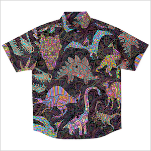 Personalized Trippy Dinos Button-Up Shirt