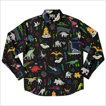 Load image into Gallery viewer, Personalized Dinogeddon Long Sleeve Button Shirt