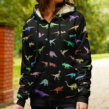 Load image into Gallery viewer, Personalized Dinomite Zip-Up Hoodie