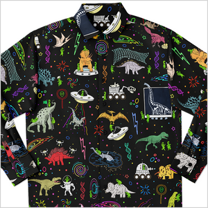 Personalized Dinogeddon Long Sleeve Button Shirt