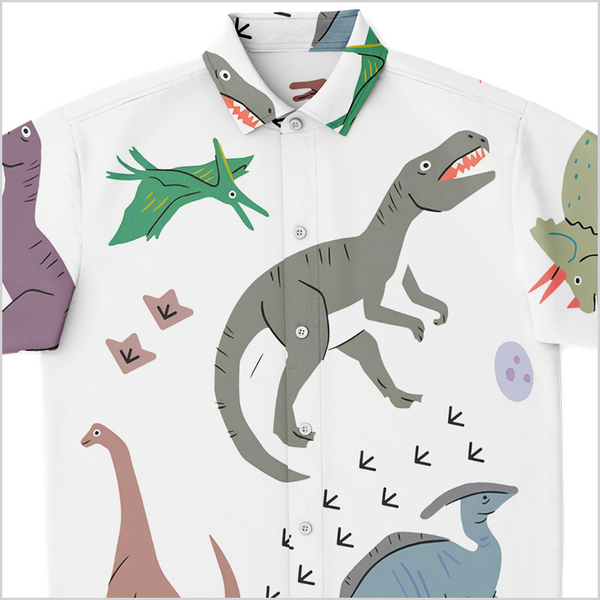 Personalized Gentle Dinos Button-Up Shirt