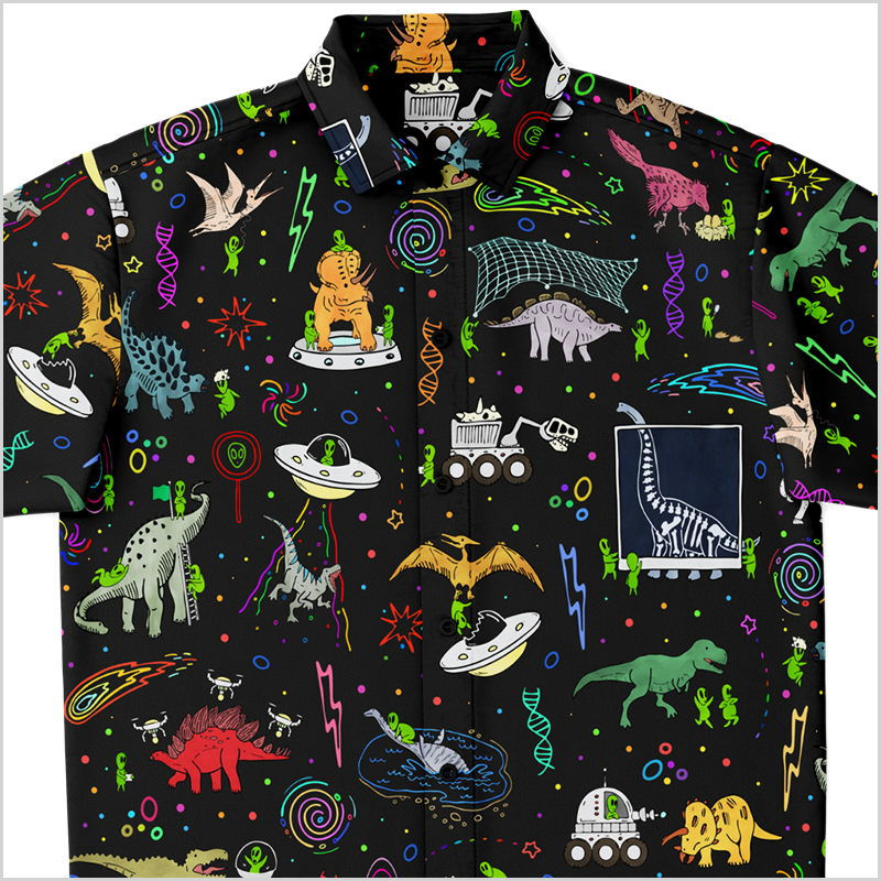Personalized Dinogeddon Button-Up Shirt