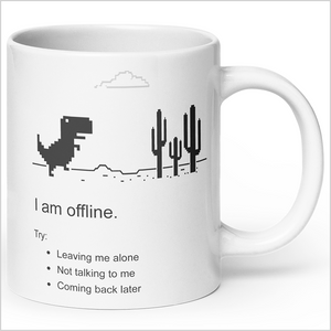 Personalized Offline Dino XL Mug