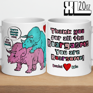 Personalized Horny Roargasms XL Mug