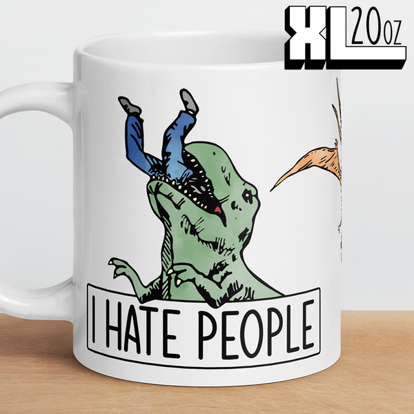 Dino Hate People XL Mug