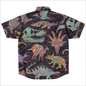 Personalized Trippy Dinos Button-Up Shirt