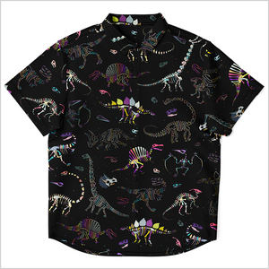 Personalized Fossil Fling Youth Button-Up Shirt