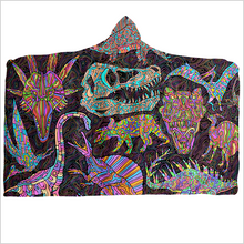 Load image into Gallery viewer, Personalized Trippy Dinos Hooded Blanket