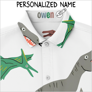 Personalized Gentle Dinos Button-Up Shirt