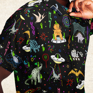 Personalized Dinogeddon Button-Up Shirt