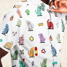 Load image into Gallery viewer, TRYrannosaurus Rex Button-Up Shirt