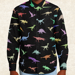 Personalized Dinomite Long Sleeve Button Shirt