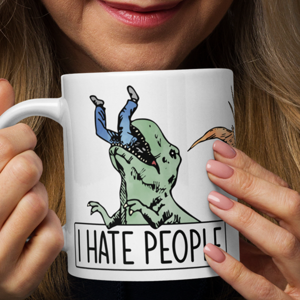 Dino Hate People XL Mug