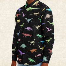 Load image into Gallery viewer, Personalized Dinomite Long Sleeve Button Shirt