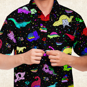 Personalized Chewrassic World Button-Up Shirt