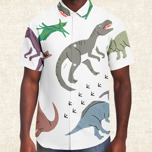 Personalized Gentle Dinos Button-Up Shirt