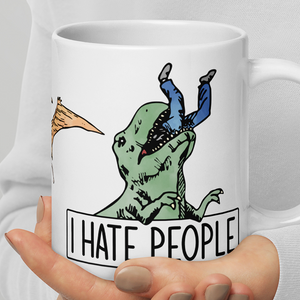 Dino Hate People XL Mug