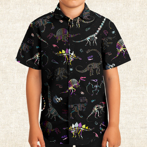 Personalized Fossil Fling Youth Button-Up Shirt
