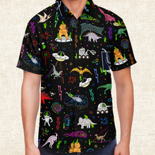 Load image into Gallery viewer, Personalized Dinogeddon Button-Up Shirt