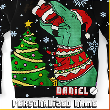 Load image into Gallery viewer, Personalized X-Mas Meal Ugly Christmas Sweatshirt (W/ Knit Texture Effect)