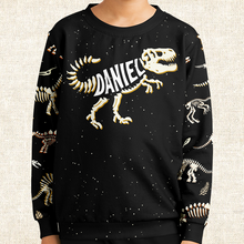 Load image into Gallery viewer, Personalized Name-O-Saurus Youth Sweatshirt
