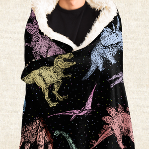 Personalized Dinotastic Hooded Blanket