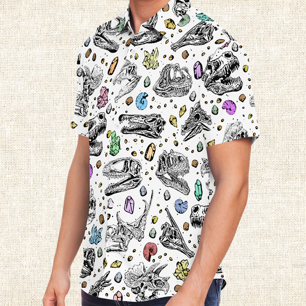 Personalized Dino Relics Button-Up Shirt