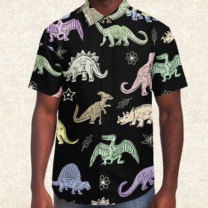Personalized Dino Dawn Button-Up Shirt
