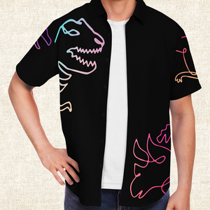Personalized Dino Dazzle Button-Up Shirt