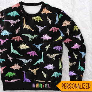 Personalized Dinorigami Sweatshirt
