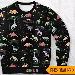 Personalized Dino Abduction Sweatshirt