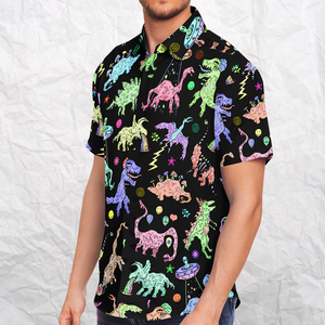Personalized Dope Dinos Button-Up Shirt