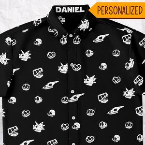 Personalized Death & Dinos Button-Up Shirt