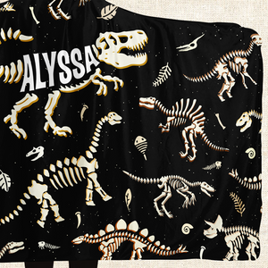 Personalized Name-O-Saurus Hooded Blanket