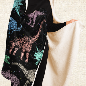 Personalized Dinotastic Hooded Blanket