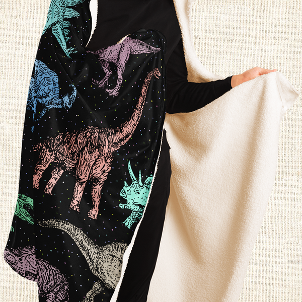 Personalized Dinotastic Hooded Blanket