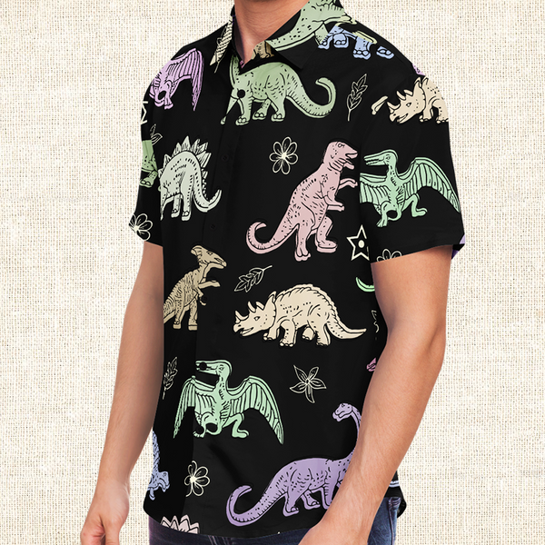Personalized Dino Dawn Button-Up Shirt