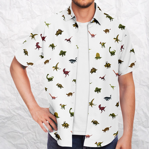 Personalized Pixelsaurs Button-Up Shirt